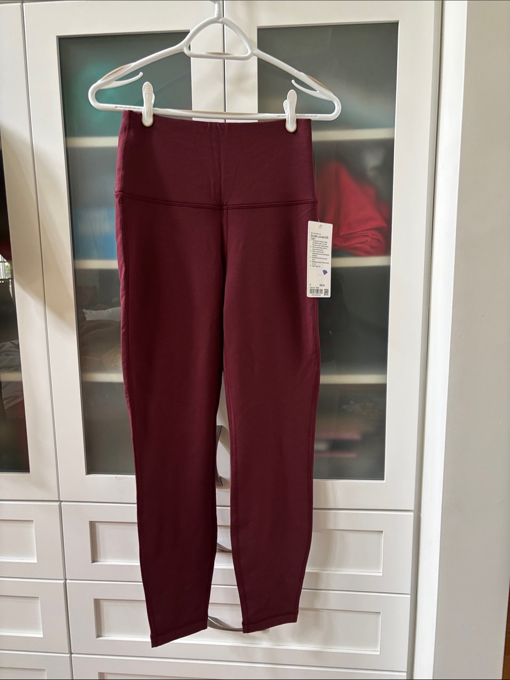 Lululemon Wunder Lounge SHR Tight Red Merlot SZ 6 Full Length❤️❤️❤️